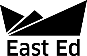 A black logo showing three black triangles and the word 'East Ed' below.